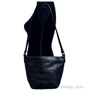 Perlina Leather Bucket Tote Purse